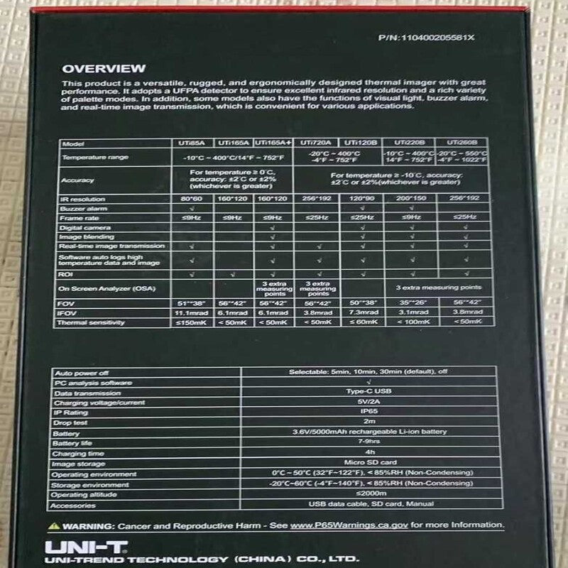 UTI260B Camera termoviziune profesionala UNI-T UTI260B Camera termoviziune profesionala UNI-T
